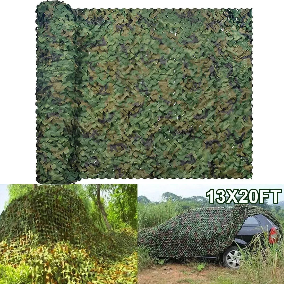 13x20Ft Green Camouflage Netting Camo Army Net Outdoor Camping Sunshade Mesh Woodland Camping Hunting Cover Shade Sun Shelter
13x20Ft Green Camouflage Netting Camo Army Net Outdoor Camping Sunshade Mesh Woodland Camping Hunting Cover Shade Sun Shelter
