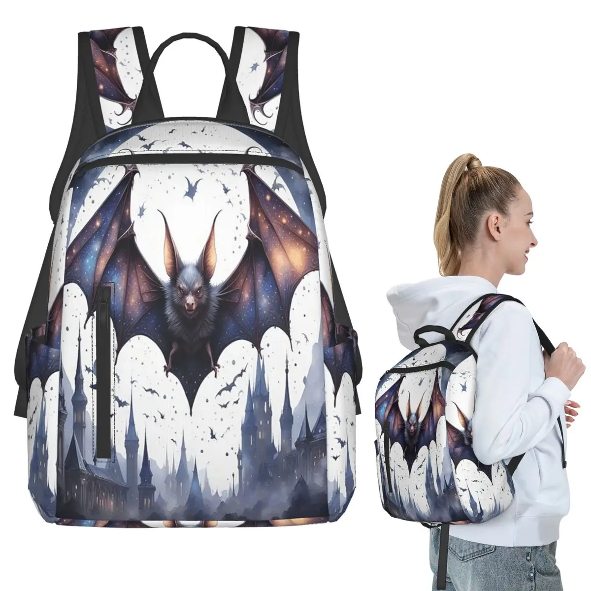 Gothic Bat In Black Backpack Student BookBag Kids School Bag Computer Shoulder Bags Men Women
Gothic Bat In Black Backpack Student BookBag Kids School Bag Computer Shoulder Bags Men Women