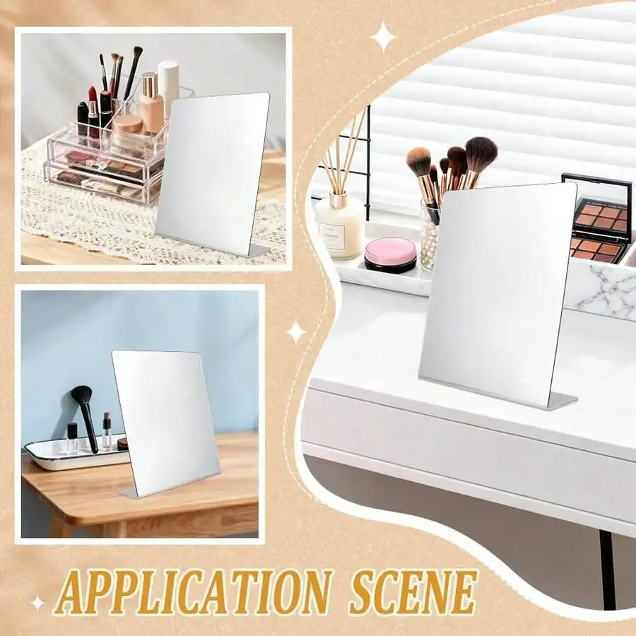 2Pcs Freestanding Desktop Mirror With 1 Mini Flip Top Mirror Acrylic Single Sided Vanity Makeup Shaving Mirror
2Pcs Freestanding Desktop Mirror With 1 Mini Flip Top Mirror Acrylic Single Sided Vanity Makeup Shaving Mirror