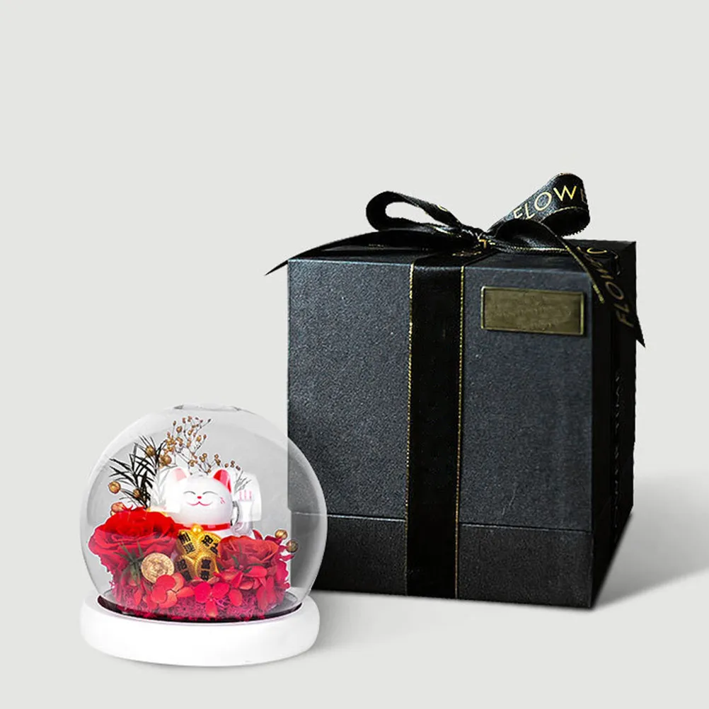 1Pcs Immortal Rose Flower Glass Dome Gift Box with Cat Design Romantic Eternal Love Decoration for Valentine's Day Wedding
1Pcs Immortal Rose Flower Glass Dome Gift Box with Cat Design Romantic Eternal Love Decoration for Valentine's Day Wedding
