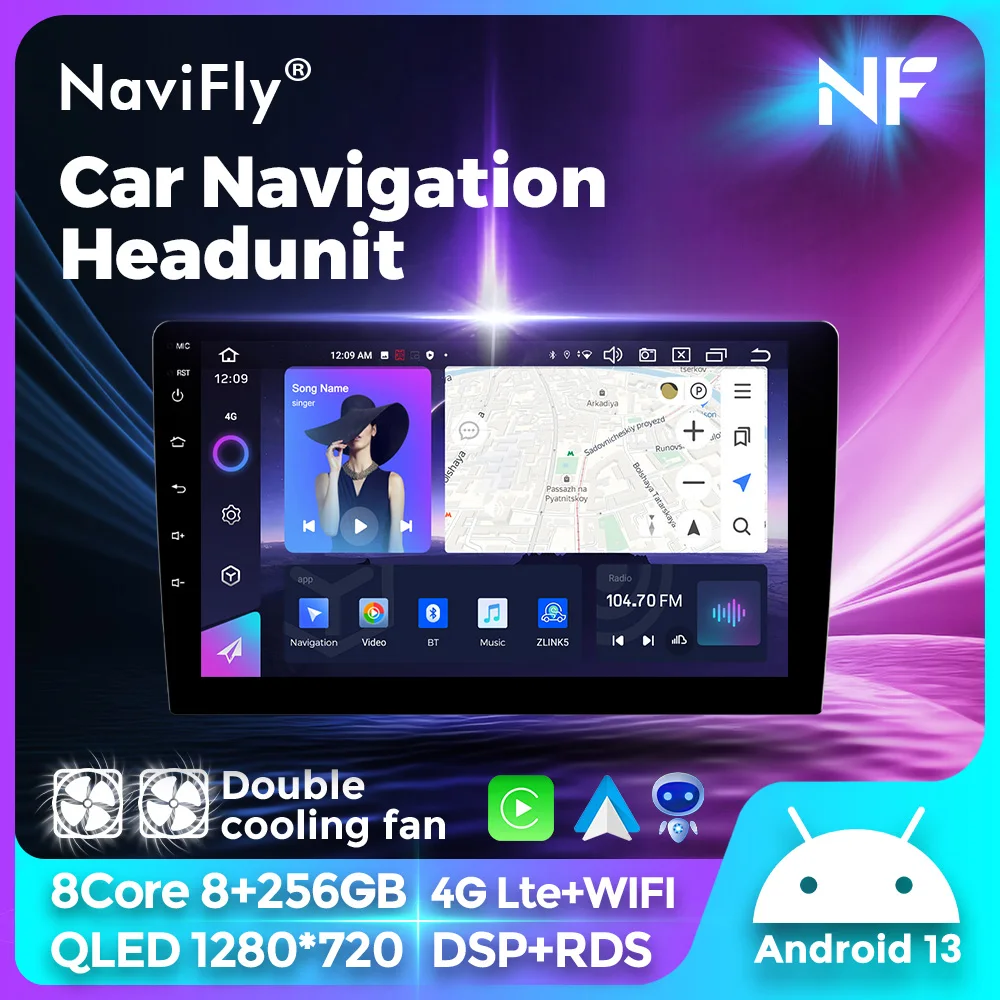 Автомагнитола NaviFly QLED, универсальная беспроводная стерео-система на Android, с 9/10 "экраном, GPS, видеоплеером, типоразмер 2 Din
Автомагнитола NaviFly QLED, универсальная беспроводная стерео-система на Android, с 9/10 "экраном, GPS, видеоплеером, типоразмер 2 Din