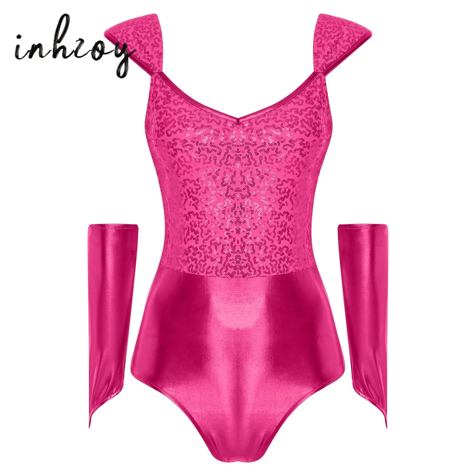 Womens Glittery Sequin Metallic Shiny Bodysuit with Removable Sleeves Goddess Roleplay Leotard for Halloween Cosplay Clubwear
Womens Glittery Sequin Metallic Shiny Bodysuit with Removable Sleeves Goddess Roleplay Leotard for Halloween Cosplay Clubwear