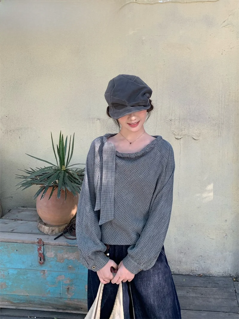 Женская хлопковая футболка с длинным рукавом и поясом, свободного кроя, осенняя, повседневная, модная, с эффектом похудения
Женская хлопковая футболка с длинным рукавом и поясом, свободного кроя, осенняя, повседневная, модная, с эффектом похудения