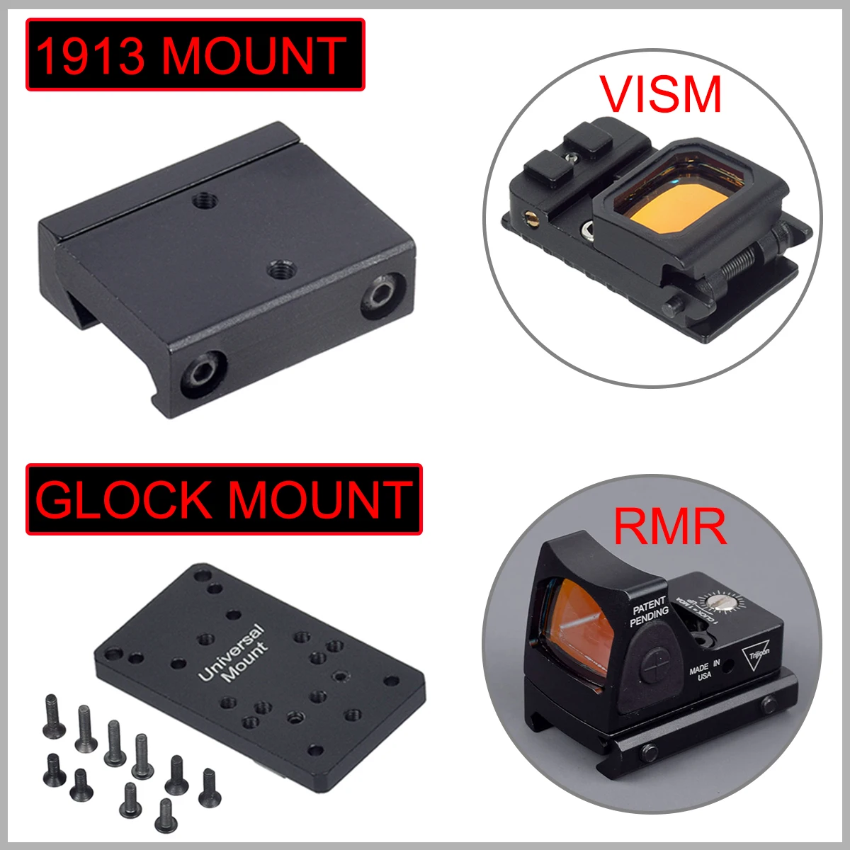 Tactical RMR VISM 1913 Mount Flip Up Red Dot Sight Reflex Scope For Pistol Glock 17 19 Hunting Airsoft Weapons Rifle AR15 M4 MOS
Tactical RMR VISM 1913 Mount Flip Up Red Dot Sight Reflex Scope For Pistol Glock 17 19 Hunting Airsoft Weapons Rifle AR15 M4 MOS
