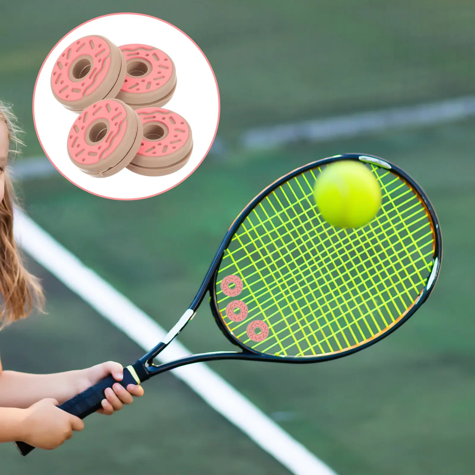 4Pcs Tennis Racket Dampers Silicone Vibration Absorbers Shock Absorption Professional Tennis Accessory Easy Install Portable
4Pcs Tennis Racket Dampers Silicone Vibration Absorbers Shock Absorption Professional Tennis Accessory Easy Install Portable
