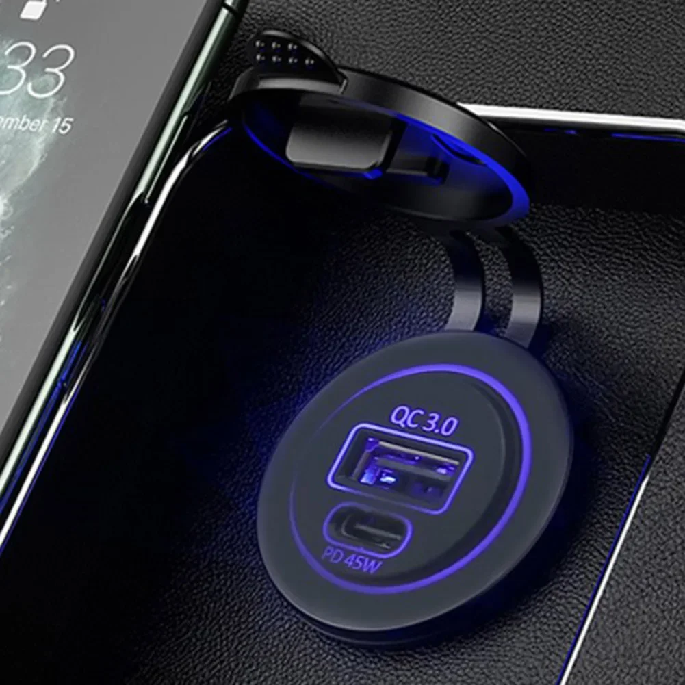 Saloon Cars USB Charger 12 24V 45W Max 5 Modes Interface Two-in-one Model USB-C In-car Charger 12-24V Motorcycles
Saloon Cars USB Charger 12 24V 45W Max 5 Modes Interface Two-in-one Model USB-C In-car Charger 12-24V Motorcycles