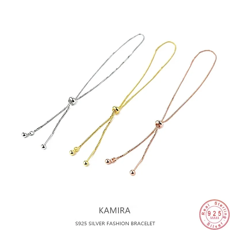 KAMIRA 925 Sterling Silver Adjustable Box Chain Bracelet Base Slider Chain for DIY Jewelry Making Gift Accessories
KAMIRA 925 Sterling Silver Adjustable Box Chain Bracelet Base Slider Chain for DIY Jewelry Making Gift Accessories