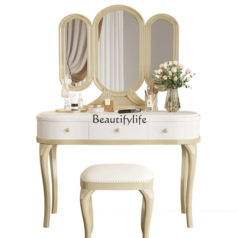 European solid wood dresser light luxury table master bedroom storage American modern simplicity
European solid wood dresser light luxury table master bedroom storage American modern simplicity