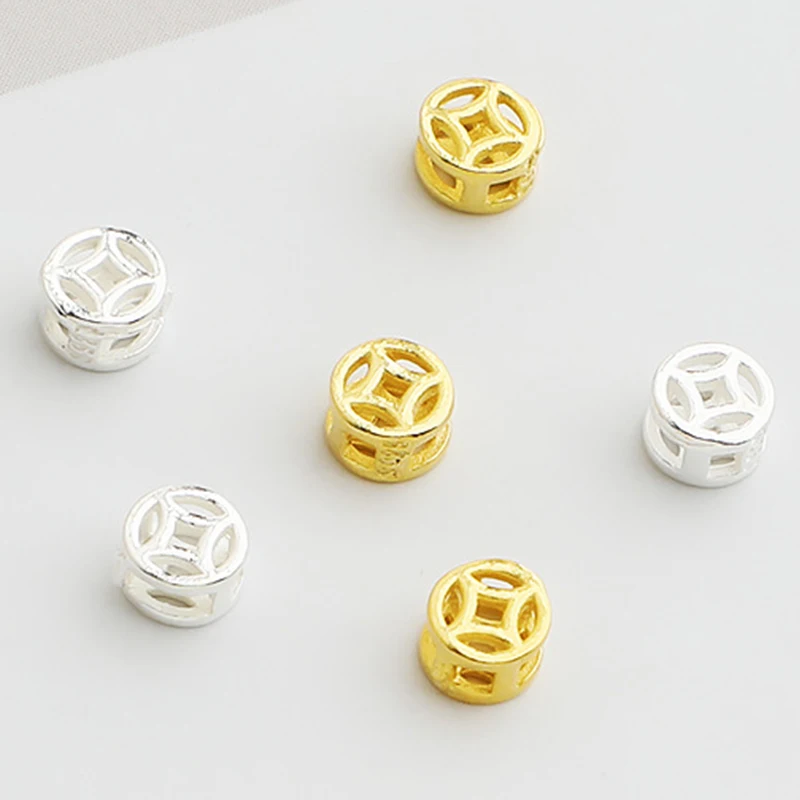 2pcs/Lot 925 Sterling Silver Hollow Small Coins Beads 4x2.5mm Fine S925 Mini Bead Sapcer DIY Bracelets Necklace Earrings Jewelry
2pcs/Lot 925 Sterling Silver Hollow Small Coins Beads 4x2.5mm Fine S925 Mini Bead Sapcer DIY Bracelets Necklace Earrings Jewelry