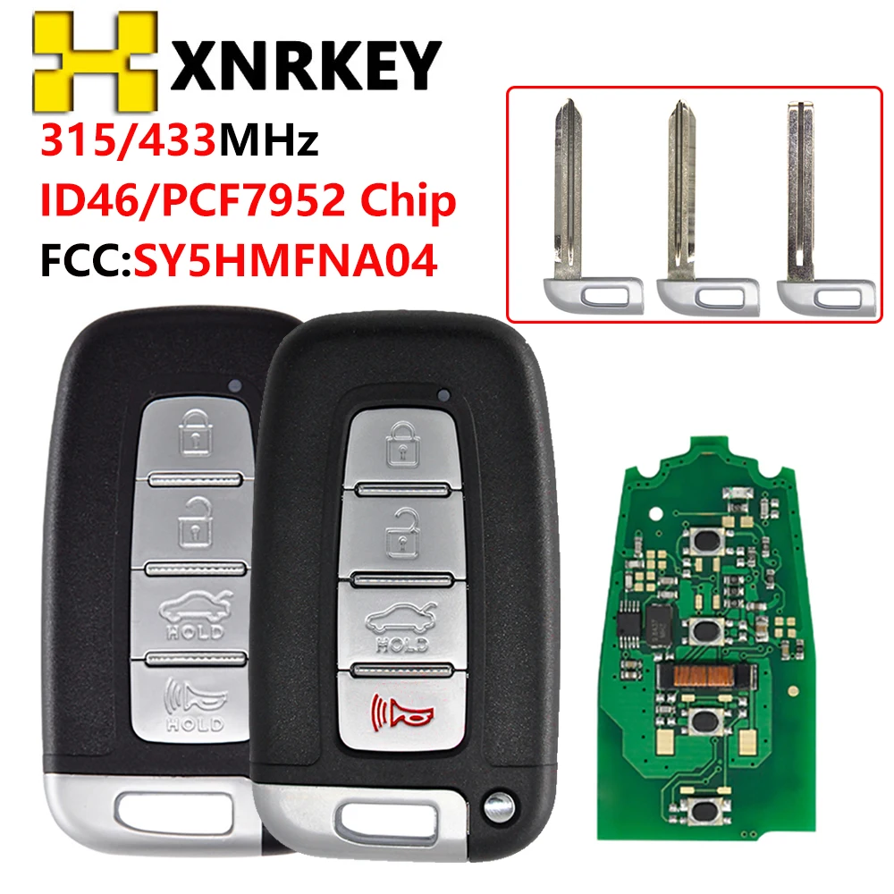XNRKEY 4 Button Remote Car Key 315/433Mhz for Hyundai I30 IX35 Sonata Genesis Equus Kia K2 K5 Rio Soul Borrego Sorento Optima
XNRKEY 4 Button Remote Car Key 315/433Mhz for Hyundai I30 IX35 Sonata Genesis Equus Kia K2 K5 Rio Soul Borrego Sorento Optima