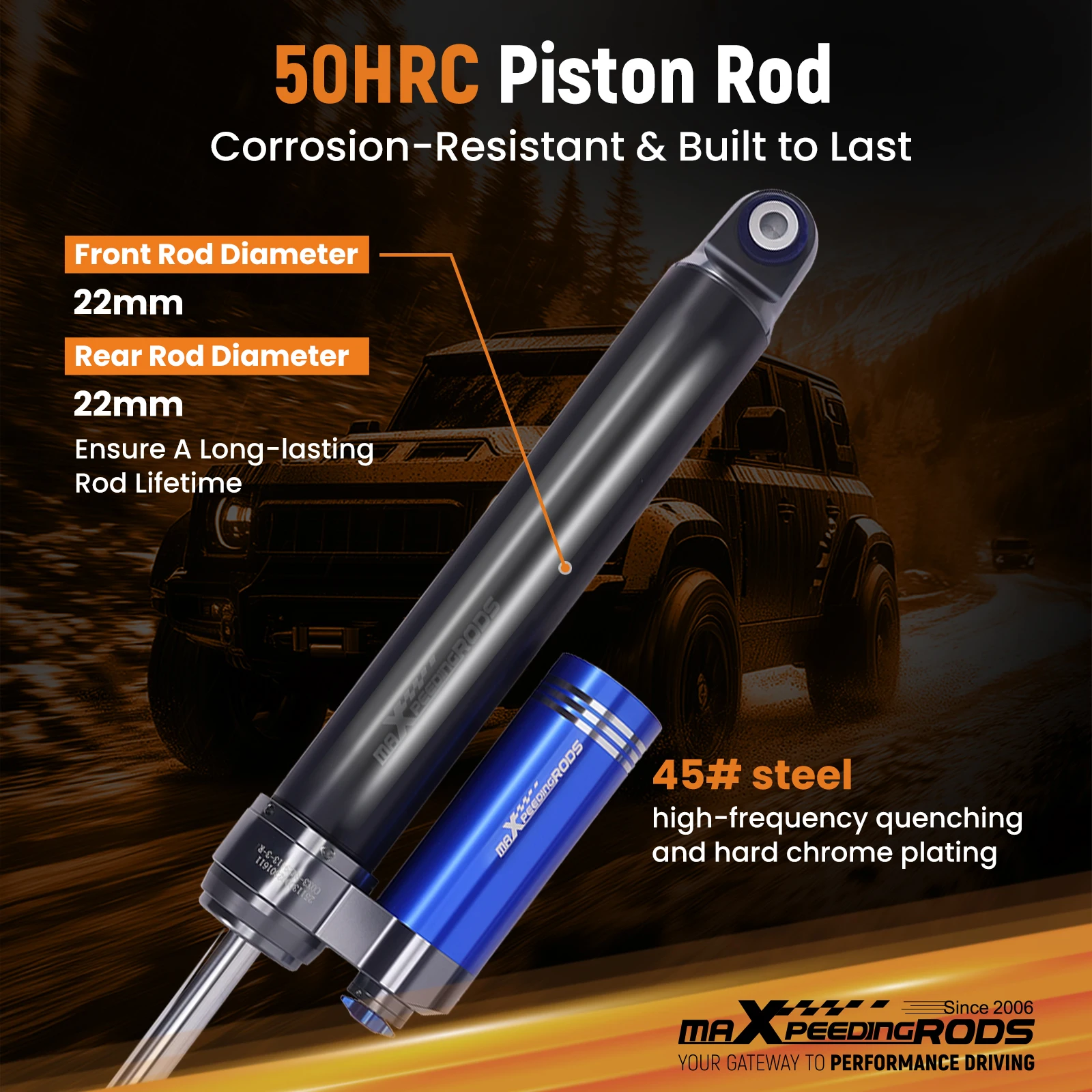 X3 Series 4-6 Inches Off-road Rear Shock Absorber for Dodge Ram 3500 2500 1994-2010 RWD/4WD
X3 Series 4-6 Inches Off-road Rear Shock Absorber for Dodge Ram 3500 2500 1994-2010 RWD/4WD