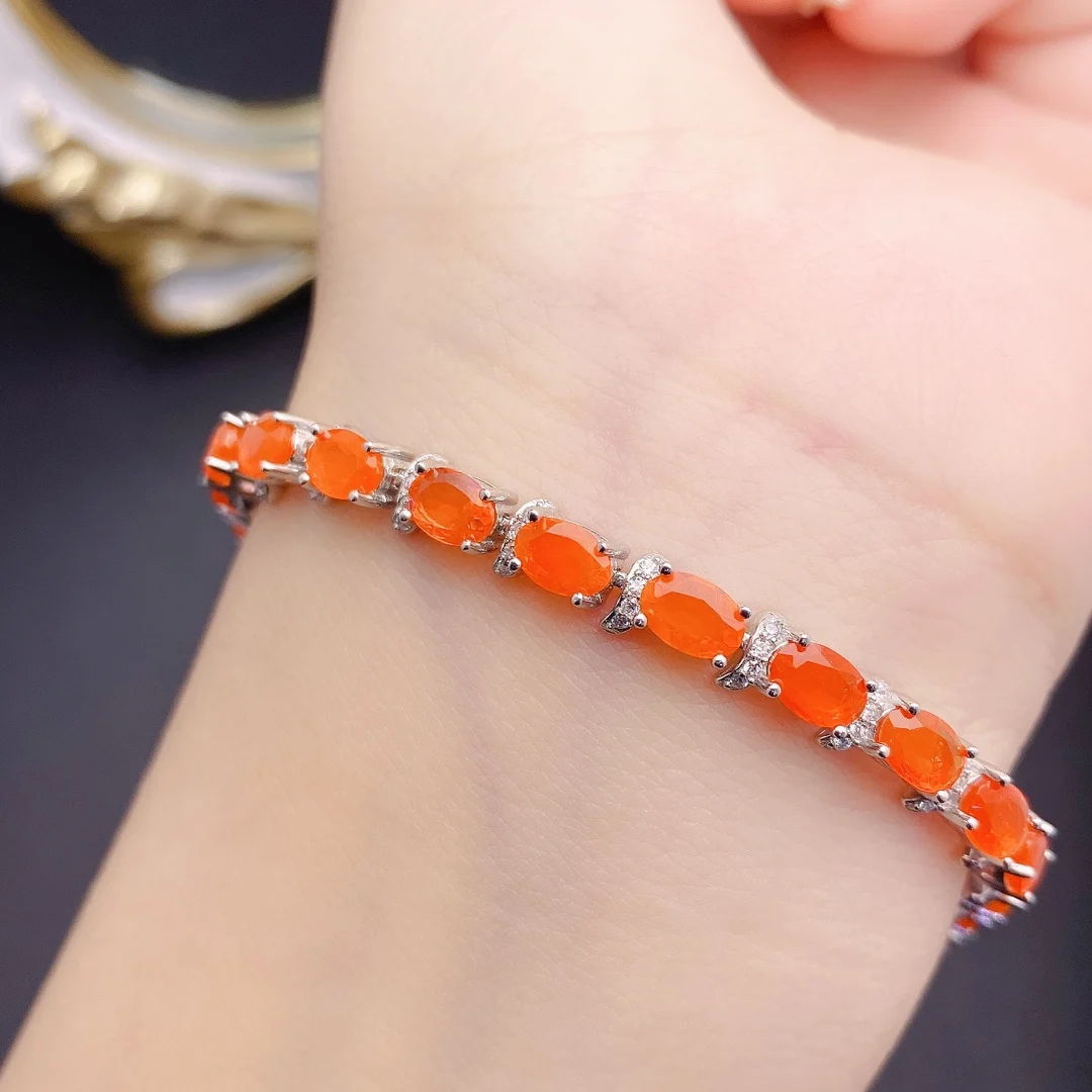 Beautiful Red Opal Bracelet Natural Orange Fire Opal Silver Bracelet Fine Jewelry Engagement Wedding Bracelet For Gift
Beautiful Red Opal Bracelet Natural Orange Fire Opal Silver Bracelet Fine Jewelry Engagement Wedding Bracelet For Gift