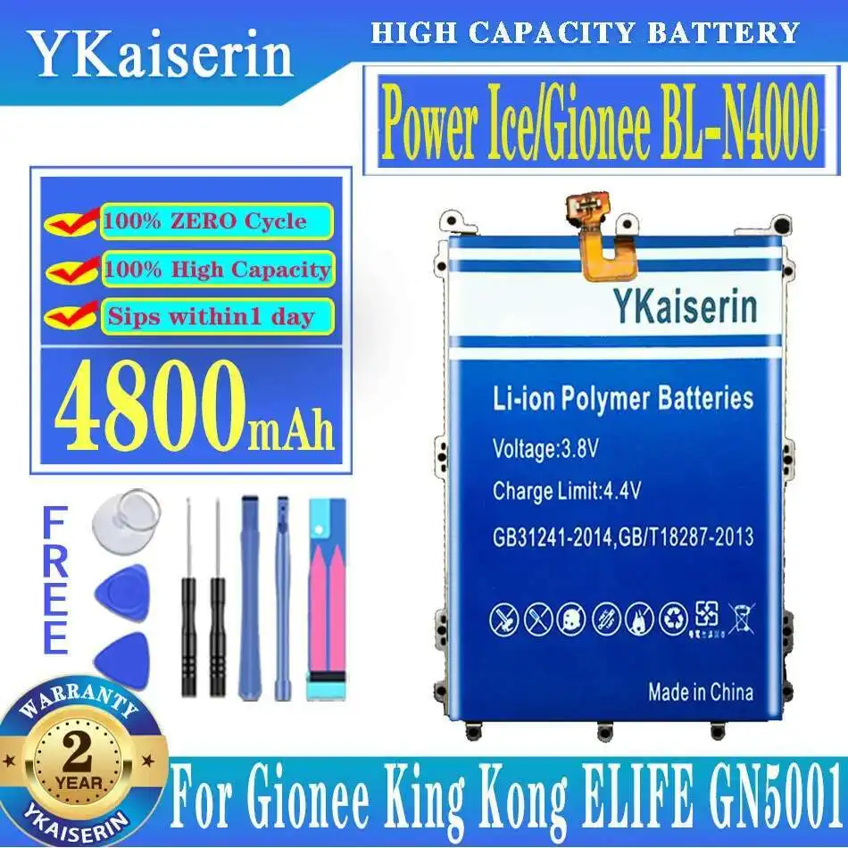 Для Gionee King Kong Elife GN5001 GN5001S V187 для Highscreen Power Ice BL-N4000 аккумулятор мобильного телефона быстрая зарядка 4800 мАч
Для Gionee King Kong Elife GN5001 GN5001S V187 для Highscreen Power Ice BL-N4000 аккумулятор мобильного телефона быстрая зарядка 4800 мАч
