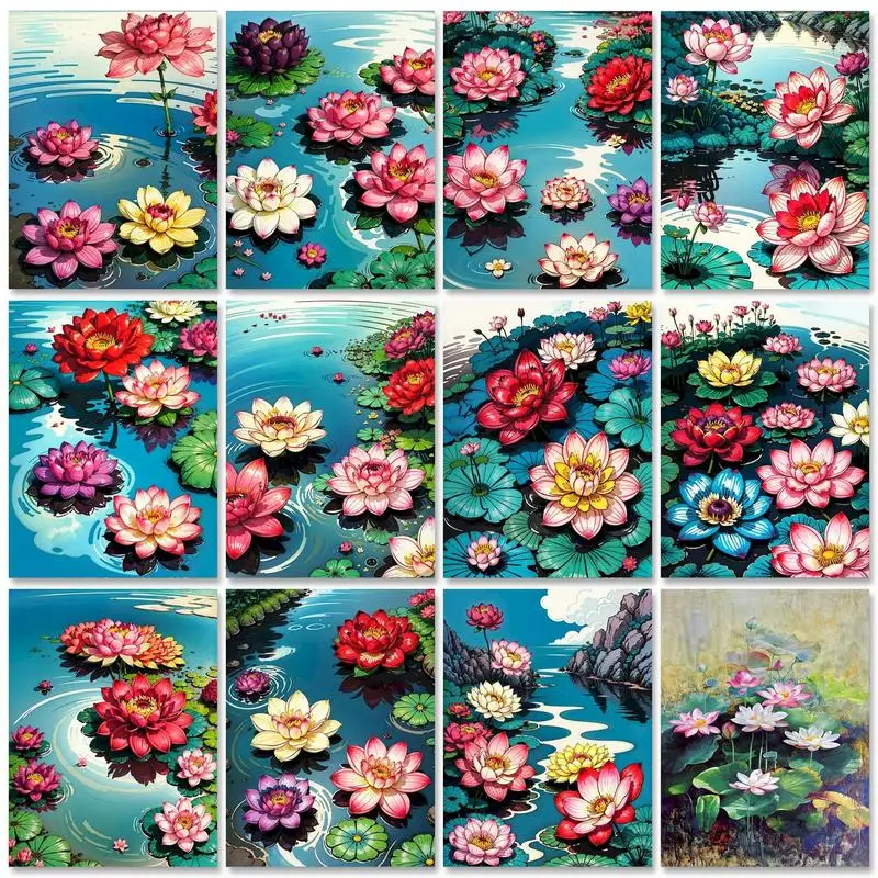 GATYZTORY Acrylic Painting By Numbers For Handiwork Colorful Lotus Coloring By Numbers For Adults DIY Gift On Canvas Home Decor
GATYZTORY Acrylic Painting By Numbers For Handiwork Colorful Lotus Coloring By Numbers For Adults DIY Gift On Canvas Home Decor