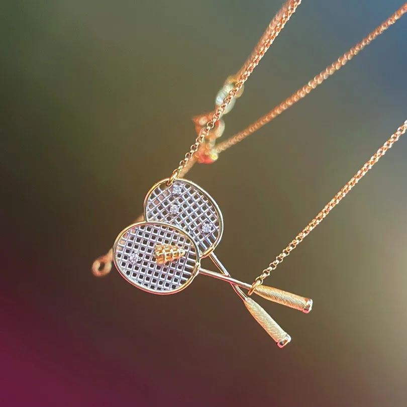 Creative Design Feeling Clavicle Chain S925 Pure Silver Gold-plated Badminton Racket Women's Necklace Silver Decoration
Creative Design Feeling Clavicle Chain S925 Pure Silver Gold-plated Badminton Racket Women's Necklace Silver Decoration