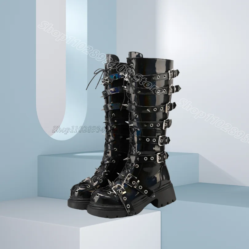 Black Rivet Decor Belt Buckle Boots Punk Style Fashion New Fashion Women Party Short Party Casual Boots 2025 Zapatos Para Mujere
Black Rivet Decor Belt Buckle Boots Punk Style Fashion New Fashion Women Party Short Party Casual Boots 2025 Zapatos Para Mujere