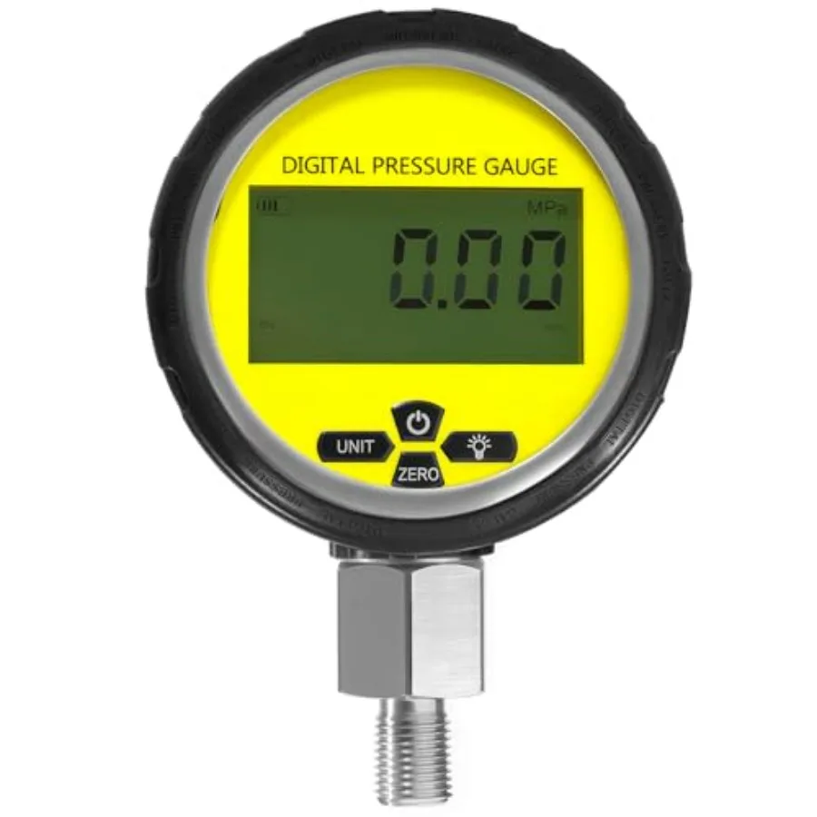 Digital Hydraulic Pressure Gauge 10000 PSI/700BAR with 1/4-Inch NPT Connector Hydraulic Pressure Tester with Gauge Boot Protect
Digital Hydraulic Pressure Gauge 10000 PSI/700BAR with 1/4-Inch NPT Connector Hydraulic Pressure Tester with Gauge Boot Protect