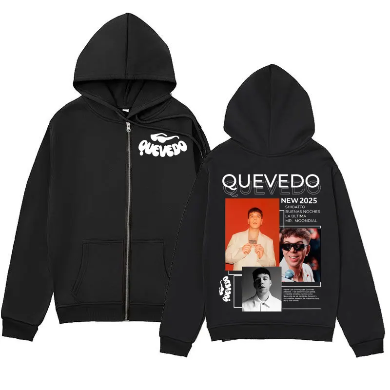 Rapper Quevedo Buenas Noches 2025 New Album Zipper Hoodies Harajuku Hip Hop Pop Music Zip Up Sweatshirts Unisex Fleece Pullovers
Rapper Quevedo Buenas Noches 2025 New Album Zipper Hoodies Harajuku Hip Hop Pop Music Zip Up Sweatshirts Unisex Fleece Pullovers