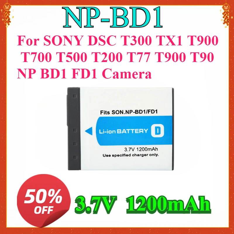 New High-quality 1200mAh NP-FD1 NP-BD1 Battery for SONY DSC T300 TX1 T900 T700 T500 T200 T77 T900 T90 NP BD1 FD1 Camera
New High-quality 1200mAh NP-FD1 NP-BD1 Battery for SONY DSC T300 TX1 T900 T700 T500 T200 T77 T900 T90 NP BD1 FD1 Camera