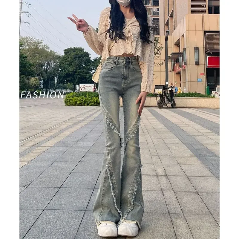 Retro Jeans Women's Spring Autumn Summer 2024 New Streetwear High Waist Y2k Jeans Female Flare Pants Fashion
Retro Jeans Women's Spring Autumn Summer 2024 New Streetwear High Waist Y2k Jeans Female Flare Pants Fashion
