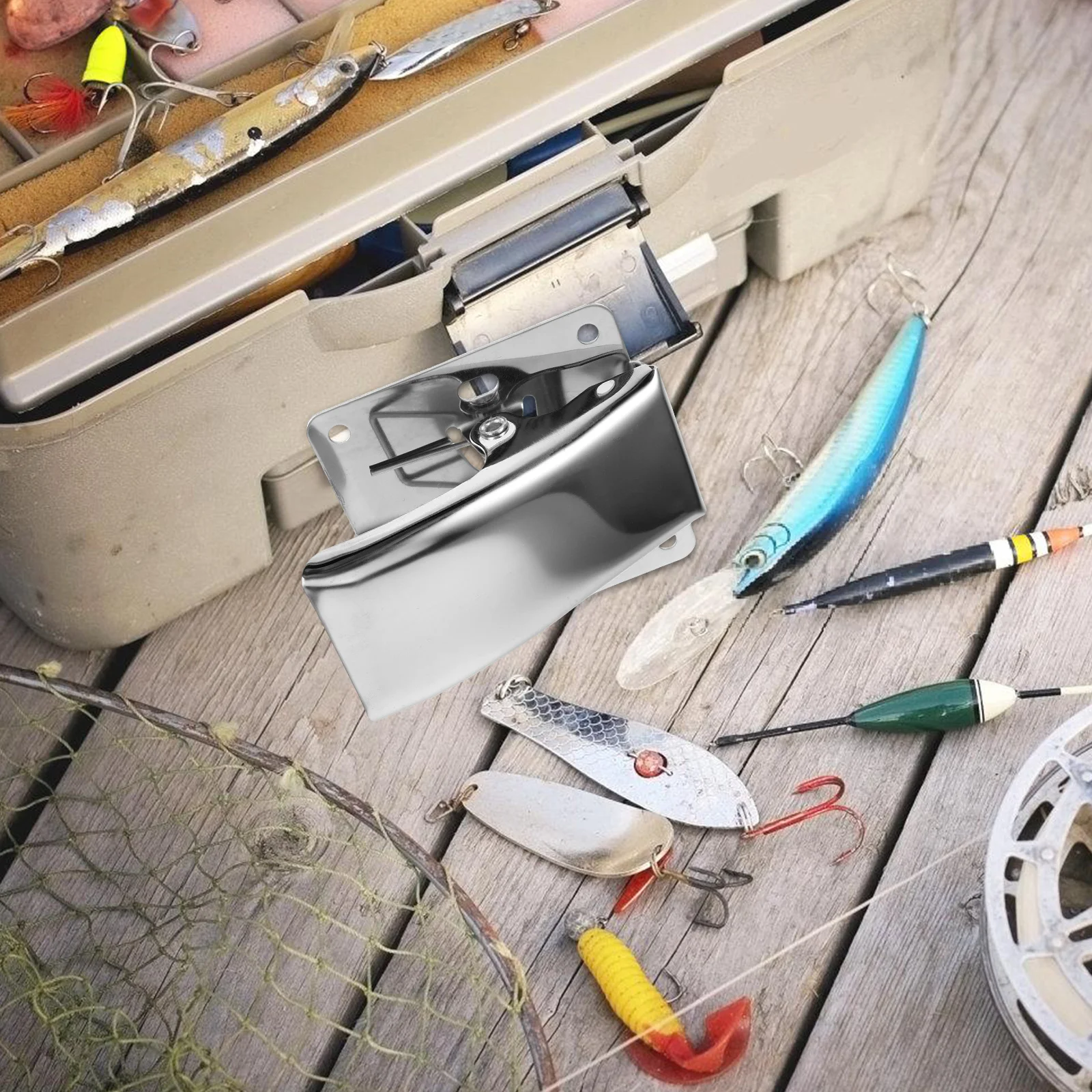 1Set Fish Cleaning Board Clip Stainless Steel Fish Tail Holding Clamp Deep Mouth Design Non-Slip Fishing Accessory 
1Set Fish Cleaning Board Clip Stainless Steel Fish Tail Holding Clamp Deep Mouth Design Non-Slip Fishing Accessory