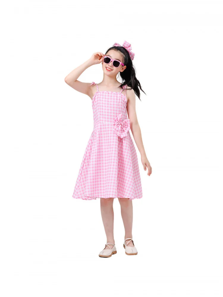 Pink Plaid Strap Cosplay Party Dress Knot Gown for Women 20-50 Years Old Polyester Material Spring Season
Pink Plaid Strap Cosplay Party Dress Knot Gown for Women 20-50 Years Old Polyester Material Spring Season
