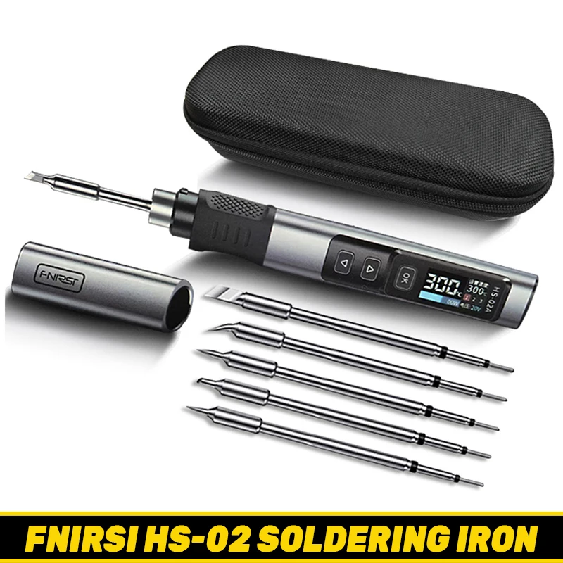 FNIRSI HS-02 Soldering Iron Smart Sleep IPS Color Display Screen 100-450℃ Soldering Rework Station PD100W Portable Repair Tool
FNIRSI HS-02 Soldering Iron Smart Sleep IPS Color Display Screen 100-450℃ Soldering Rework Station PD100W Portable Repair Tool