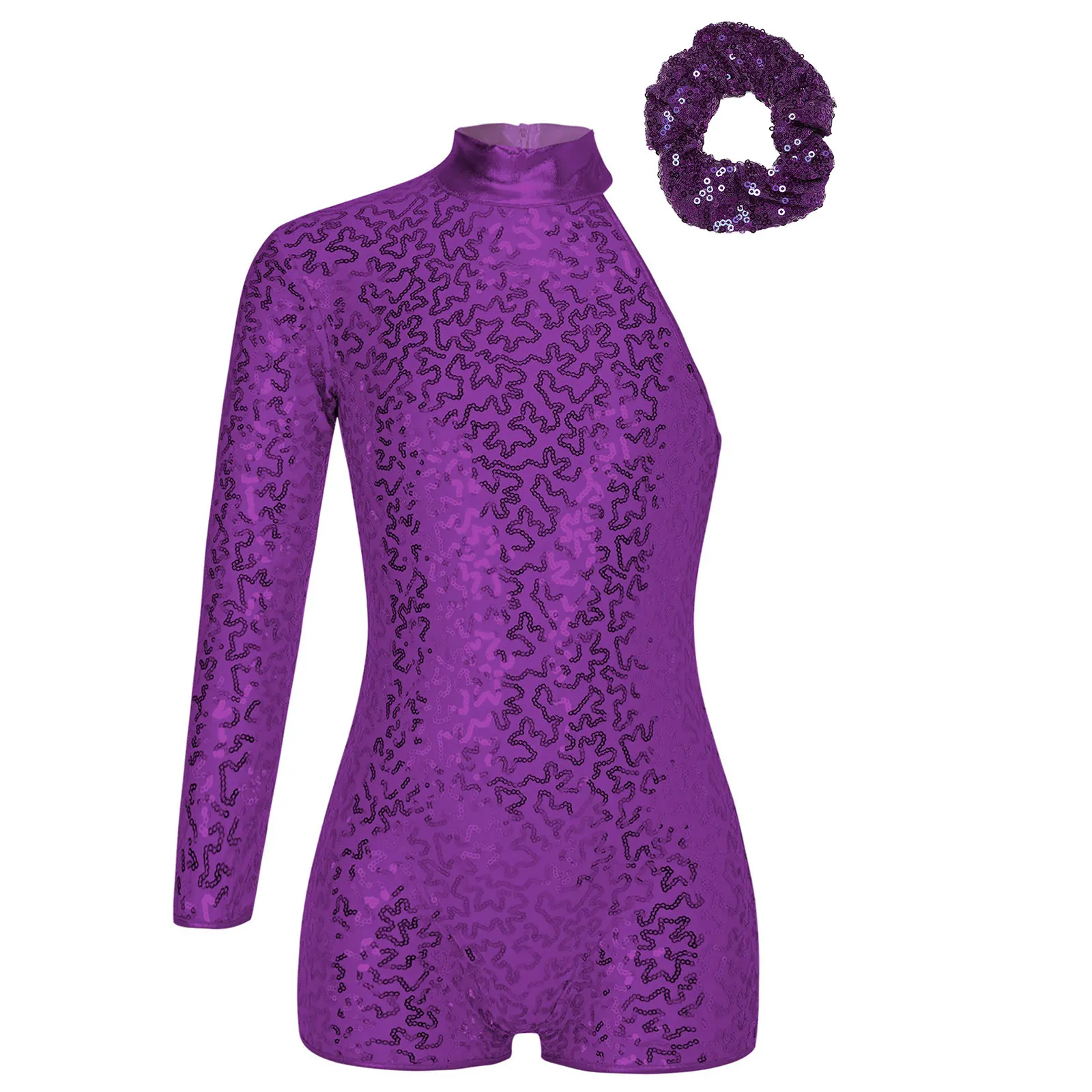 2Pcs Kids Girls Jazz Dance Jumpsuit Asymmetric One Shoulder Long Sleeve Shiny Sequins Dance Leotard+Hair Band Ballet Dancewear
2Pcs Kids Girls Jazz Dance Jumpsuit Asymmetric One Shoulder Long Sleeve Shiny Sequins Dance Leotard+Hair Band Ballet Dancewear