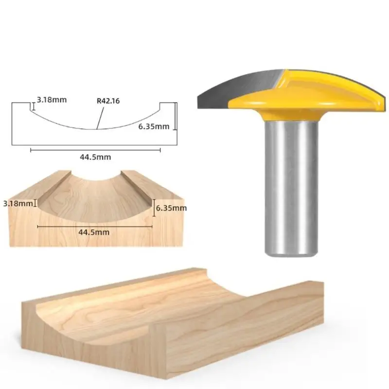 652F 1/2inch 1/4inch Shank Milling Cutter Router Bit Cutter Carving Panel Bit For Woodworking Trimming Accessories
652F 1/2inch 1/4inch Shank Milling Cutter Router Bit Cutter Carving Panel Bit For Woodworking Trimming Accessories