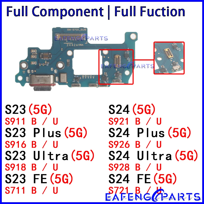 Usb Dock Charger Port for Samsung Galaxy S911 S916 S918 S921 S926 S928 S711 S721 B U S23 S24 Fe Plus Ultra Charging Board Module
Usb Dock Charger Port for Samsung Galaxy S911 S916 S918 S921 S926 S928 S711 S721 B U S23 S24 Fe Plus Ultra Charging Board Module