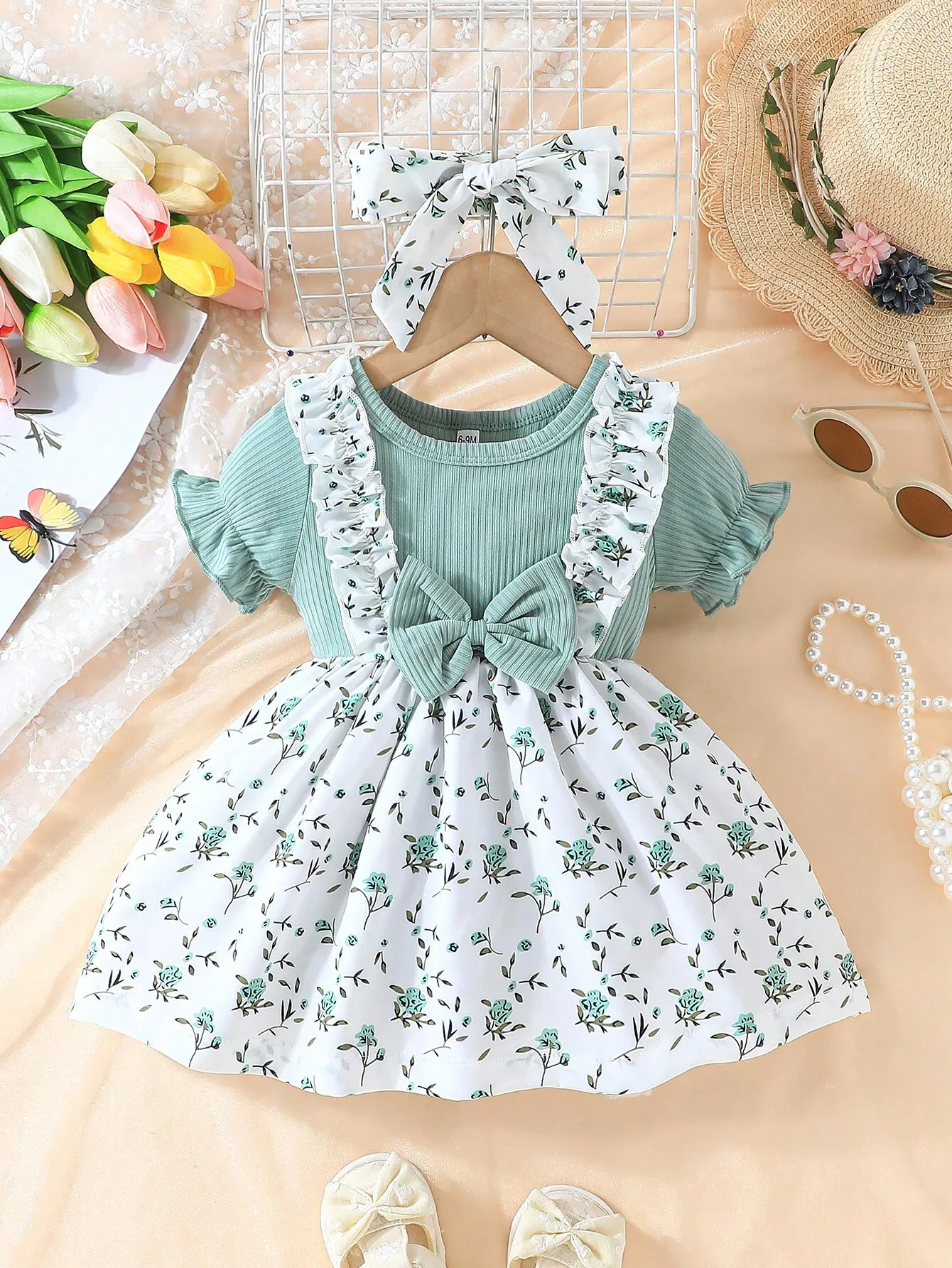 Summer Baby Girls' Short Sleeve Cute Butterfly Printed Dress
Summer Baby Girls' Short Sleeve Cute Butterfly Printed Dress