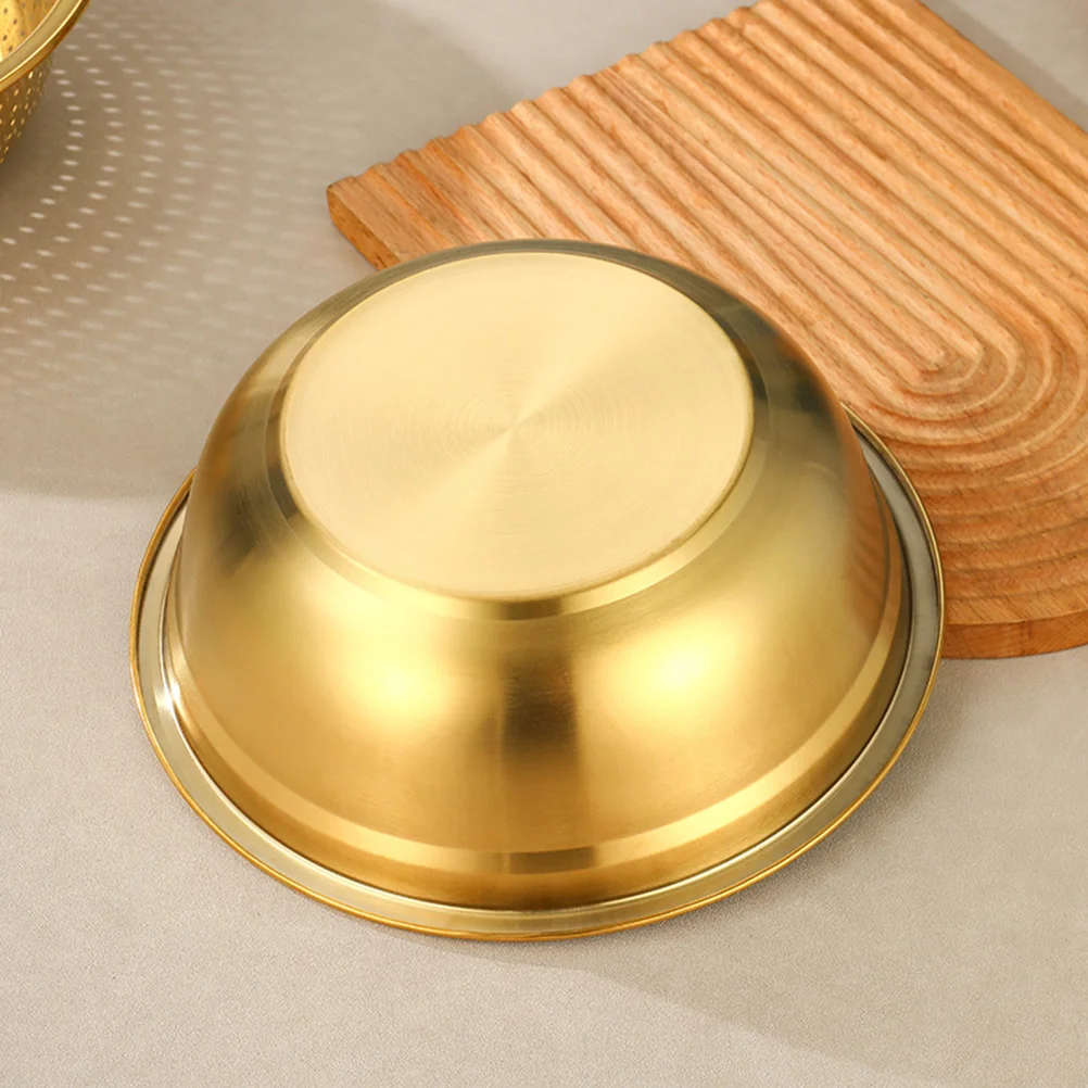 1 set Stainless Steel Colander 16cm Golden Round Drain Basket Strainer Sieve Kitchen Fruit Vegetable Washer Rice Cleaner
1 set Stainless Steel Colander 16cm Golden Round Drain Basket Strainer Sieve Kitchen Fruit Vegetable Washer Rice Cleaner