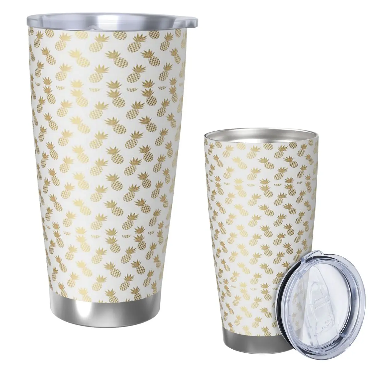 Gold Pineapple Pattern Stainless Steel Tumbler Vacuum Insulated Mugs Thermal Cold Cup Straws With Lid 20oz
Gold Pineapple Pattern Stainless Steel Tumbler Vacuum Insulated Mugs Thermal Cold Cup Straws With Lid 20oz
