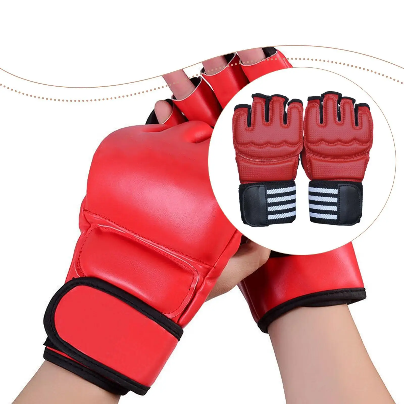 Breathable Boxing Training Gloves Hollow Palm Lightweight PU Gloves for Adults for Gym Kickboxing Taekwondo
Breathable Boxing Training Gloves Hollow Palm Lightweight PU Gloves for Adults for Gym Kickboxing Taekwondo
