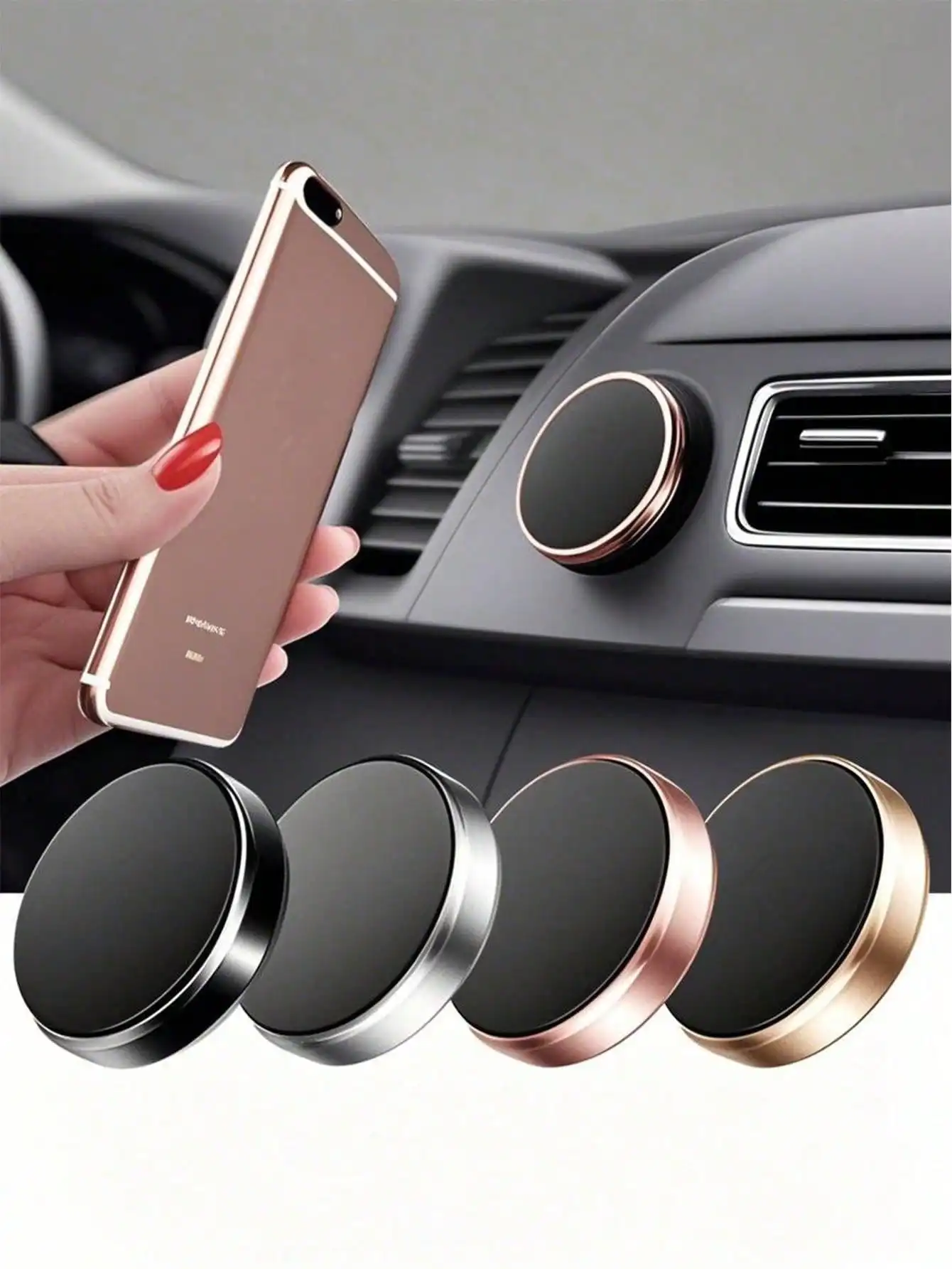 1pc Magnetic Metal Phone Holder, Car Phone Mount, Universal Magnetic Phone Holder Stick-On, Suitable For All Smartphones
1pc Magnetic Metal Phone Holder, Car Phone Mount, Universal Magnetic Phone Holder Stick-On, Suitable For All Smartphones
