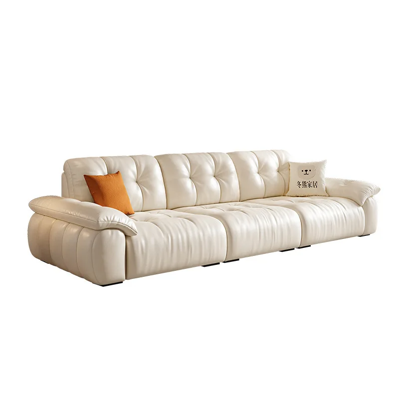PYJ cloud puff simple modern cream style living room top layer cowhide leather sofa
PYJ cloud puff simple modern cream style living room top layer cowhide leather sofa