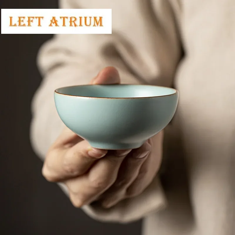 70ml Imitation Song Dynasty Ceramic Tea Bowl Azure Ru Yao Teacup Chinese Personal Master Cup Tea Soaking Mug Kungfu Tea Gift Box
70ml Imitation Song Dynasty Ceramic Tea Bowl Azure Ru Yao Teacup Chinese Personal Master Cup Tea Soaking Mug Kungfu Tea Gift Box