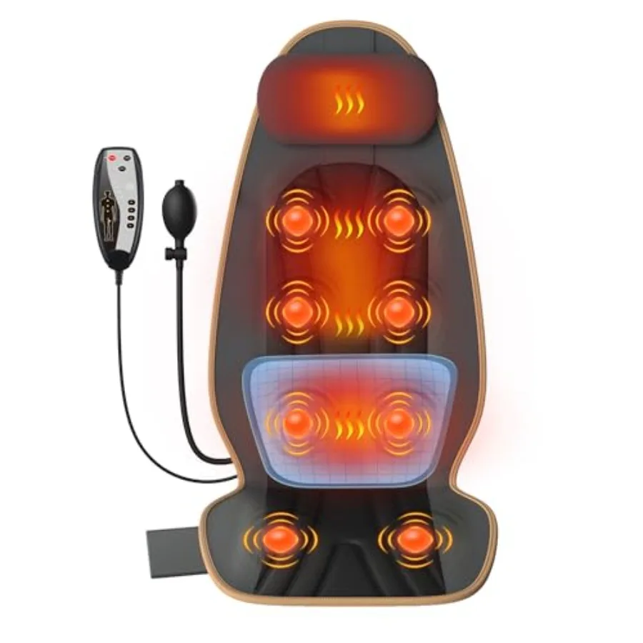 Heated Back Massager for Chair, Vibrating Massage Cushion with Heat for Neck, Back and Thighs, Massage Chair Pad for Office Cha
Heated Back Massager for Chair, Vibrating Massage Cushion with Heat for Neck, Back and Thighs, Massage Chair Pad for Office Cha