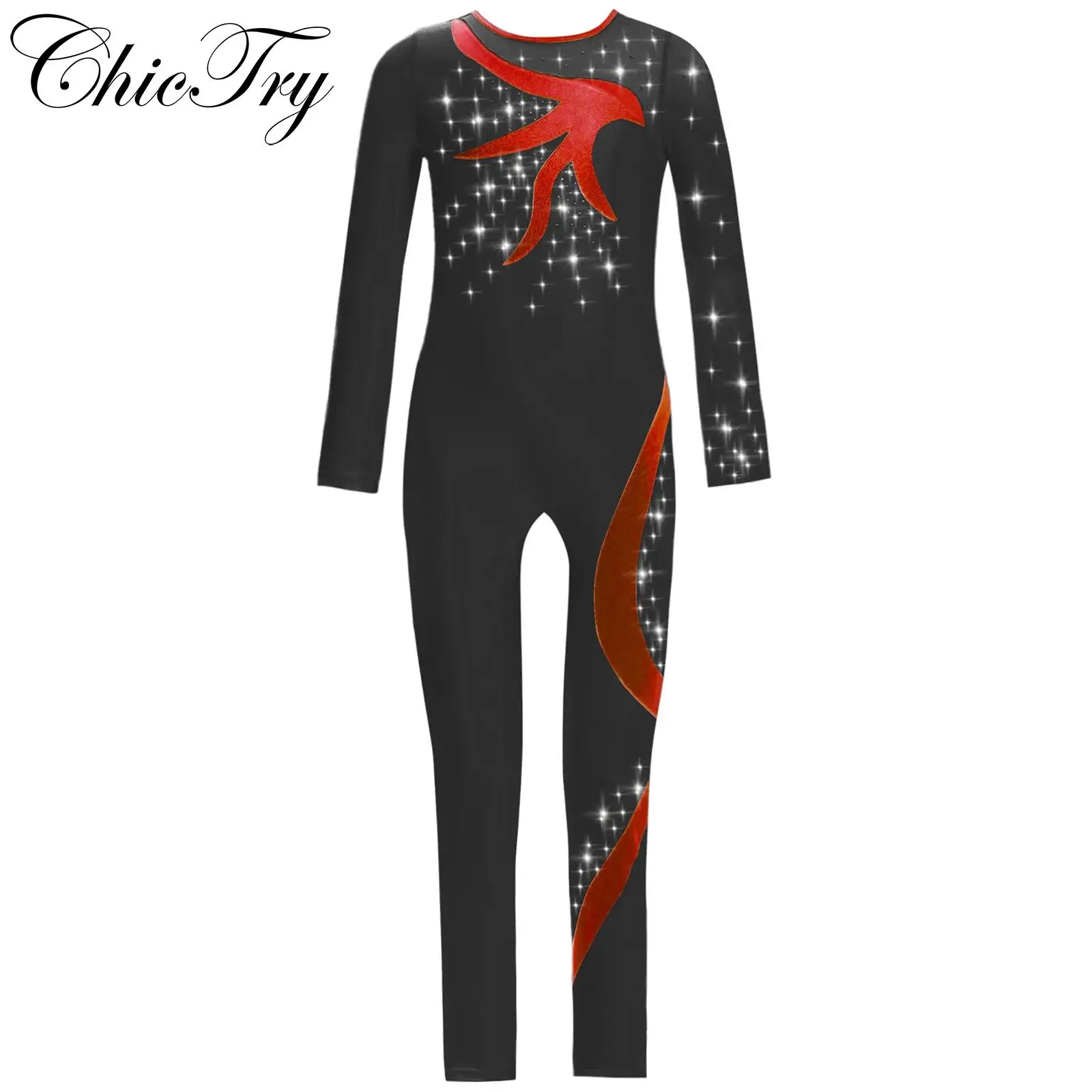 Kids Girls Ballet Gymnastics Jumpsuit Rhinestones Bodysuit Full Length Leotard for Rhythmic Figure Skating Stage Performance
Kids Girls Ballet Gymnastics Jumpsuit Rhinestones Bodysuit Full Length Leotard for Rhythmic Figure Skating Stage Performance