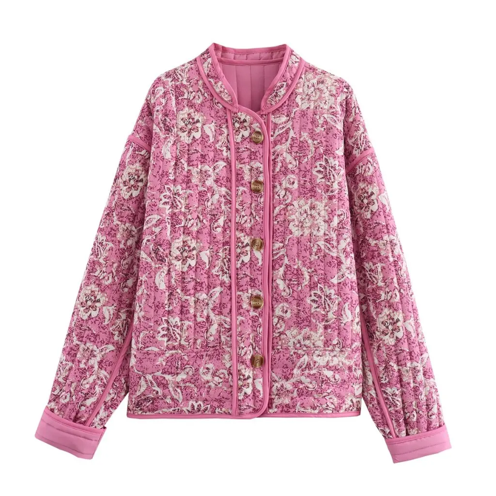 2025 Export Cross-Border European and American Clothing New Printed Quilted Jacket Thin Cotton Outwear 7037 
2025 Export Cross-Border European and American Clothing New Printed Quilted Jacket Thin Cotton Outwear 7037