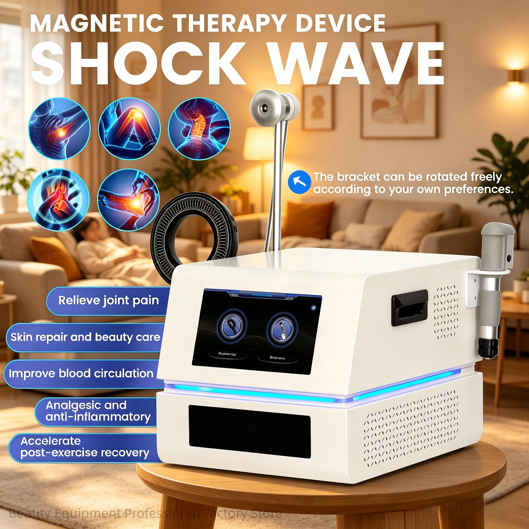 2 IN 1 Type of Shockwave Physical Magnetic Therapy Equipment Relieve Pain and Relax Muscles Non-invasive Magnetic Therapy Device
2 IN 1 Type of Shockwave Physical Magnetic Therapy Equipment Relieve Pain and Relax Muscles Non-invasive Magnetic Therapy Device