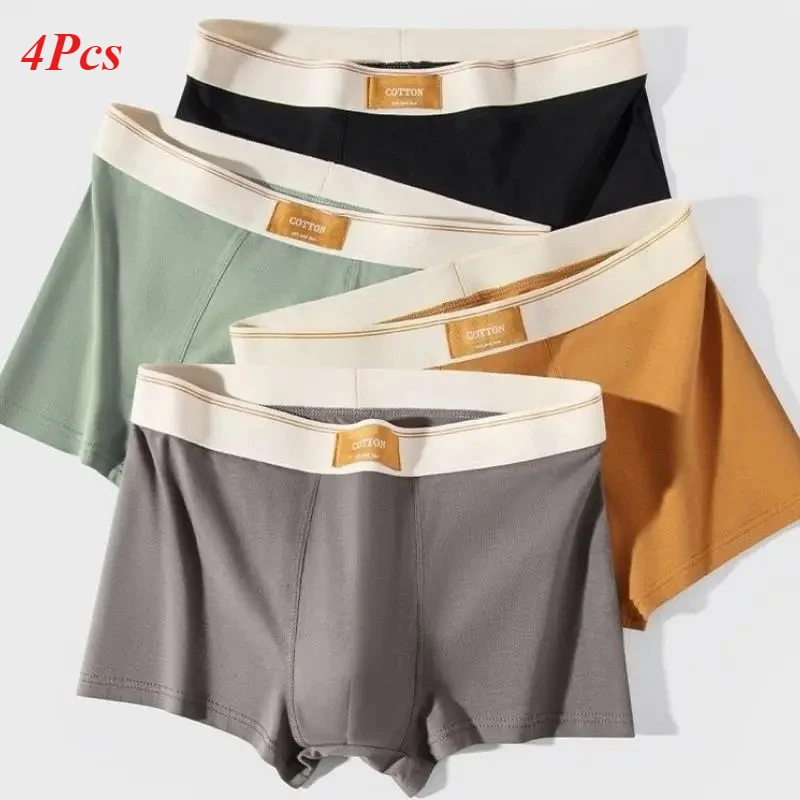 Men's Cotton Underwear 4-Pack Soft Breathable Boxer Shorts Antibacterial Comfortable Fitness Underpants Trunks All-Day Comfort
Men's Cotton Underwear 4-Pack Soft Breathable Boxer Shorts Antibacterial Comfortable Fitness Underpants Trunks All-Day Comfort