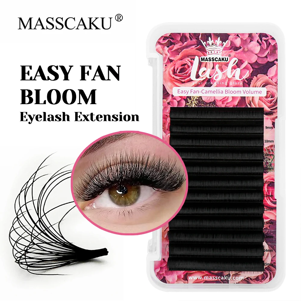 MASSCAKU Wholesale Korean PBT Fiber Camellia Blooming Lash 8-20mm and Mix Size Waterproof Auto Flowering Eyelash for Makeup Use
MASSCAKU Wholesale Korean PBT Fiber Camellia Blooming Lash 8-20mm and Mix Size Waterproof Auto Flowering Eyelash for Makeup Use