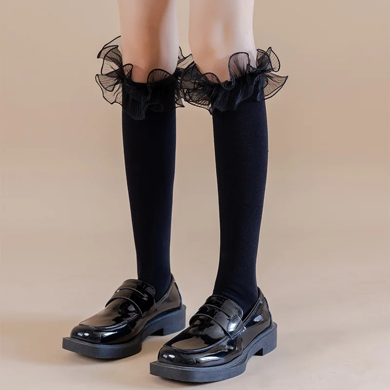 1/2 Pairs Summer Thin Lace Big Lace Sweet Girl Calf Socks Outdoor Matching Dress Solid Color Pure Cotton Women's Long Tube Socks
1/2 Pairs Summer Thin Lace Big Lace Sweet Girl Calf Socks Outdoor Matching Dress Solid Color Pure Cotton Women's Long Tube Socks