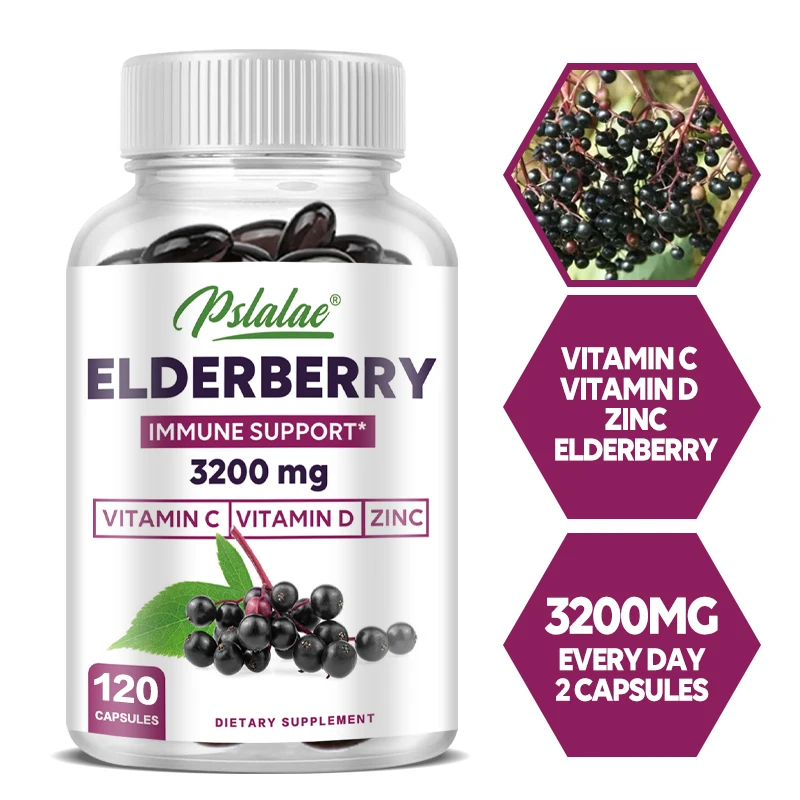 Elderberry Capsules - Helps Boost Immunity, Has Antioxidant Properties, and Promotes Brain and Heart Health
Elderberry Capsules - Helps Boost Immunity, Has Antioxidant Properties, and Promotes Brain and Heart Health