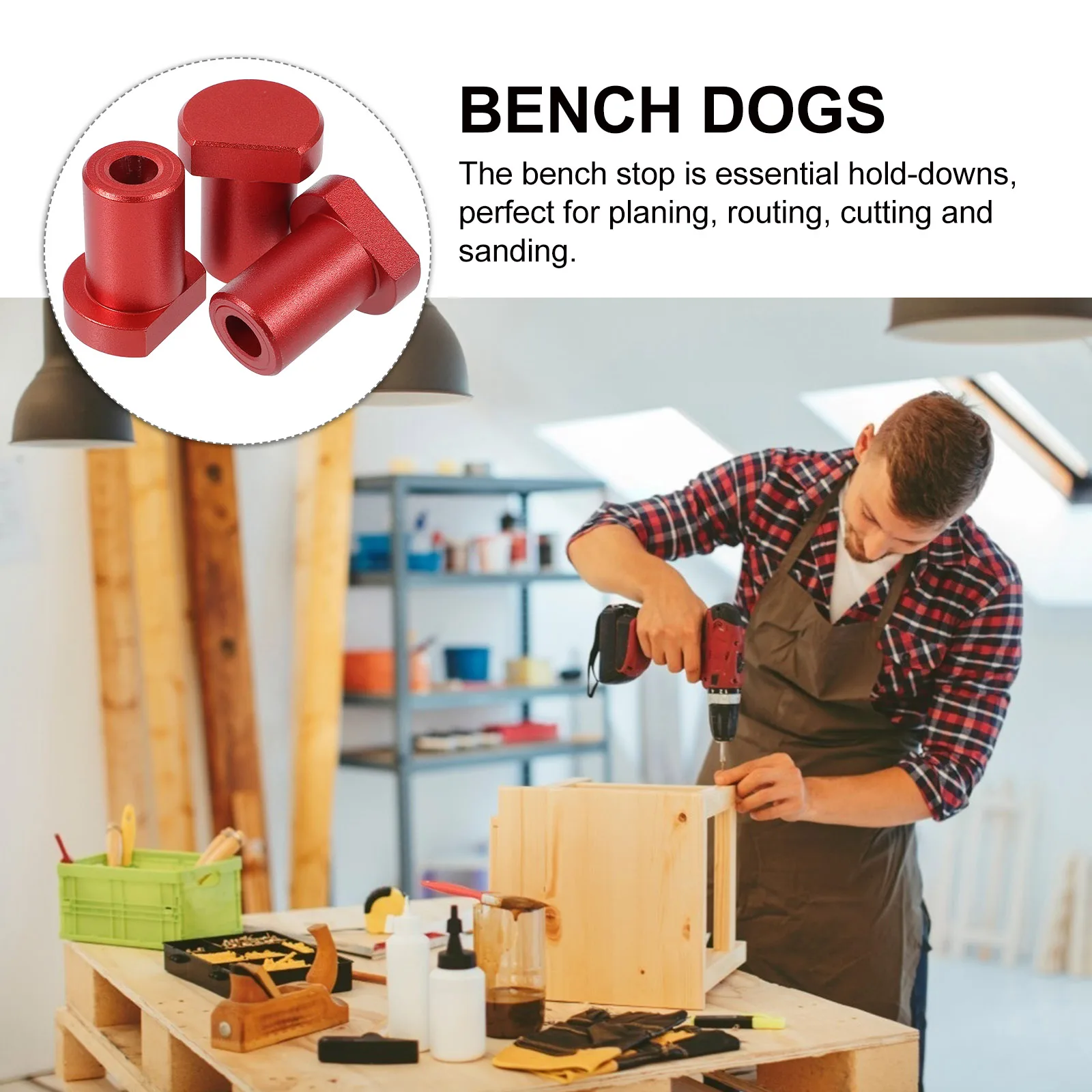 3pcs Workbench Positioning Planing Plug Desktop Card Woodworking Accessories Aluminum Alloy Bench Dog Durable NonFading 19mm
3pcs Workbench Positioning Planing Plug Desktop Card Woodworking Accessories Aluminum Alloy Bench Dog Durable NonFading 19mm