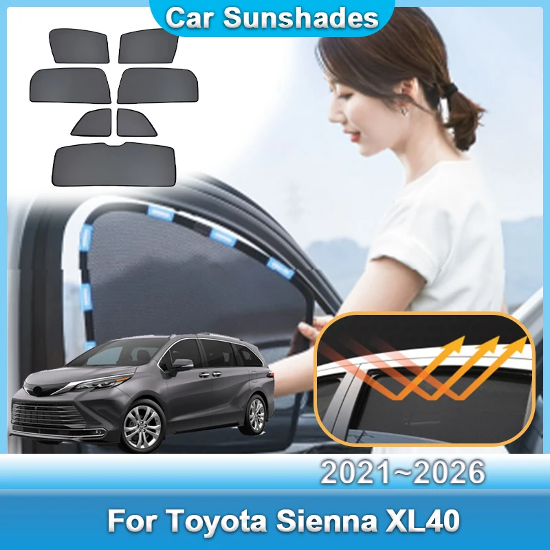Car Mesh Sunshade For Toyota Sienna 2026 XL40 2021~2025 Window Heat Insulation UV Privacy Protection Sun Visors Auto Accessories
Car Mesh Sunshade For Toyota Sienna 2026 XL40 2021~2025 Window Heat Insulation UV Privacy Protection Sun Visors Auto Accessories
