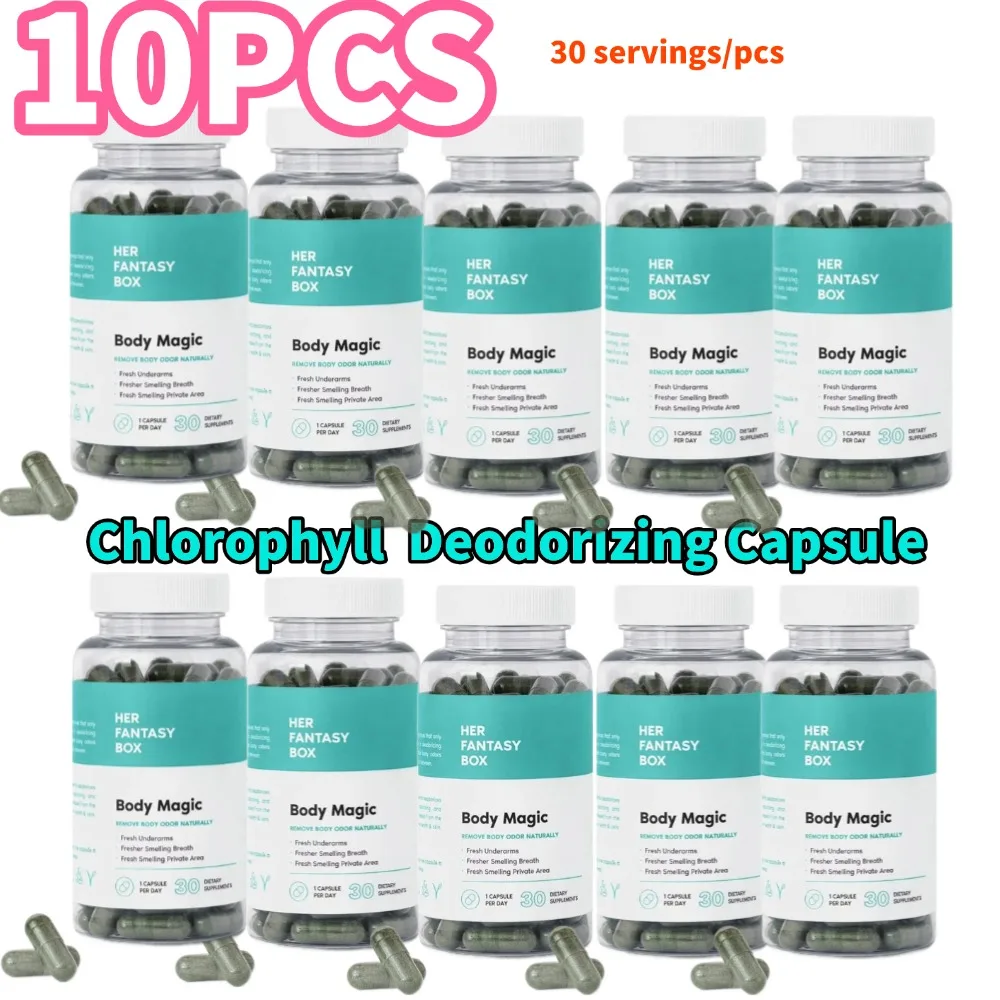 10PCS 30 Capsules Chlorophyll Capsules Remove Body Odor Naturally Fresh Smelling Breath Private Area
10PCS 30 Capsules Chlorophyll Capsules Remove Body Odor Naturally Fresh Smelling Breath Private Area