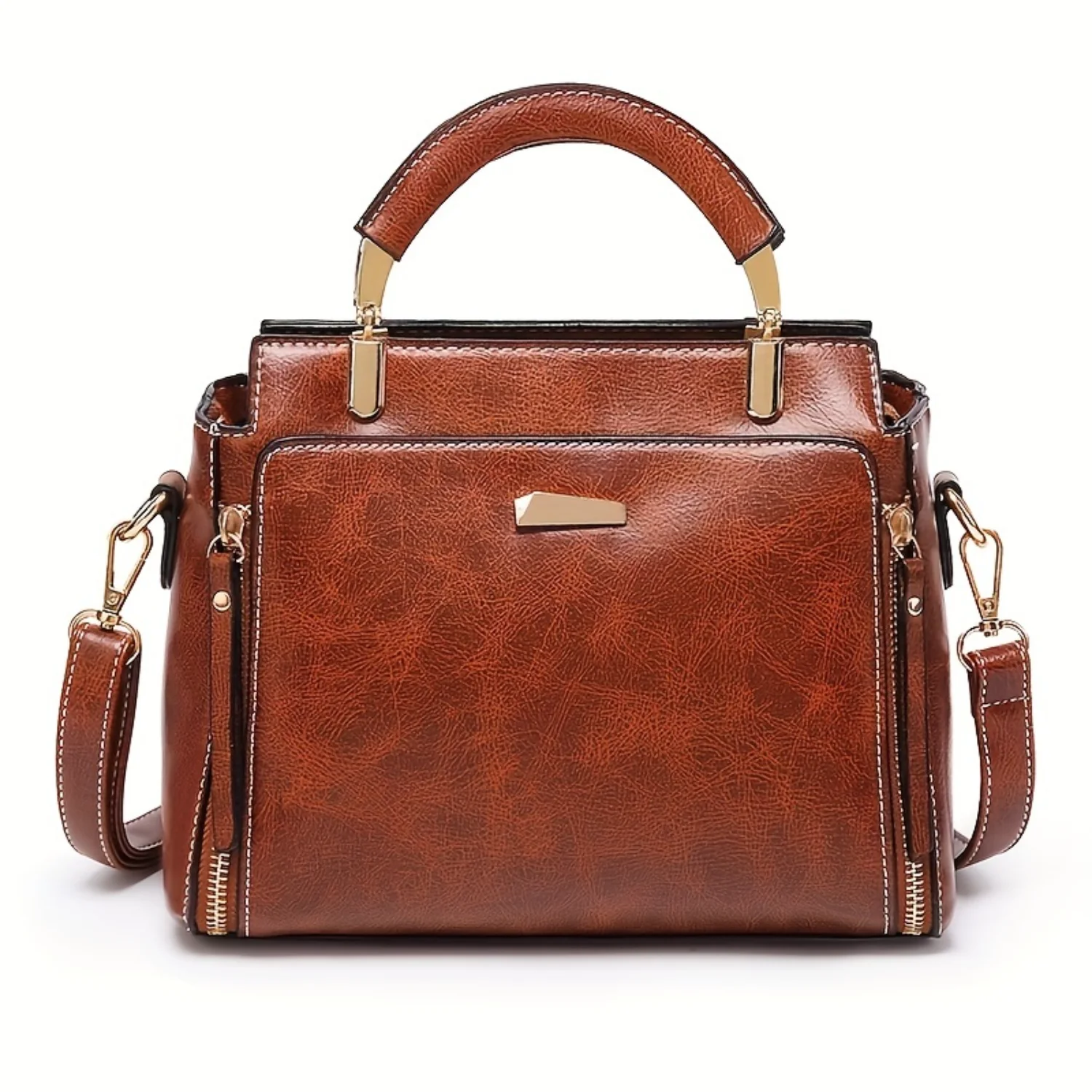 Vintage Crossbody Tote Bag, Retro Top Handle Satchel, Women's Fashion Handbag - Shoulder Bag & Purse
Vintage Crossbody Tote Bag, Retro Top Handle Satchel, Women's Fashion Handbag - Shoulder Bag & Purse