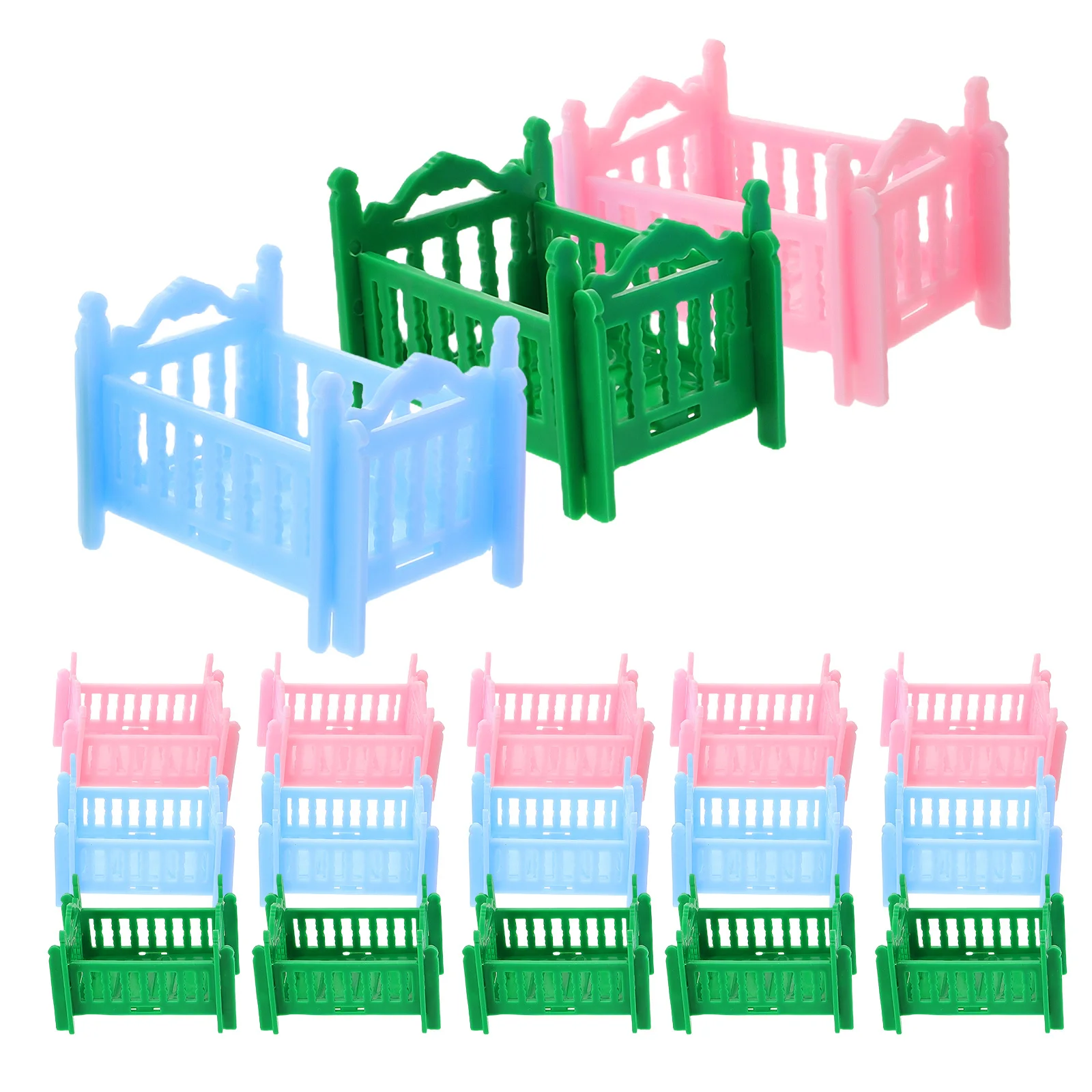 18Pcs Mini House Furniture: Dollhouse Bed Set with Detailed Crib Design for Pretend Play Encourages Motor Skills Development
18Pcs Mini House Furniture: Dollhouse Bed Set with Detailed Crib Design for Pretend Play Encourages Motor Skills Development